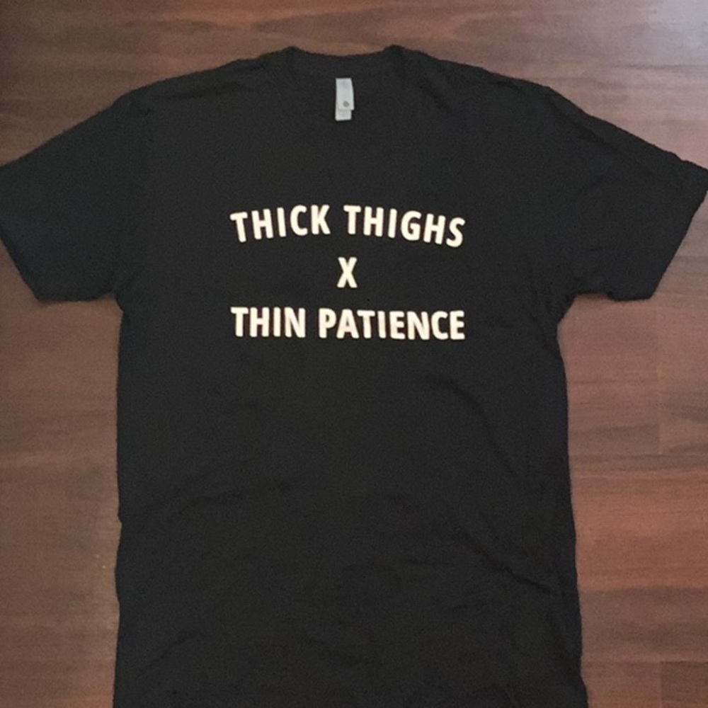 Thick Thighs tee (black)